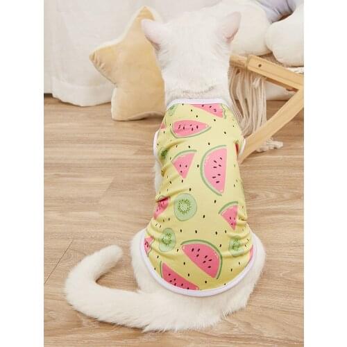 7 Pieces Dog Shirts Pet Dog Shirts Printed Cute Breathable Puppy Sweatshirt Puppy Dog Clothes Pet Apparel for Pet Dog (XS-XL)