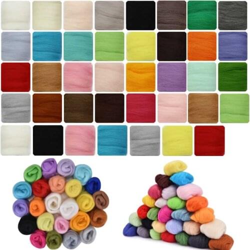9 colors Needle Felting kit 42 Colors Wool Fibre Roving High Wool Craft Material Wool Felting DIY Art Handwork Craft