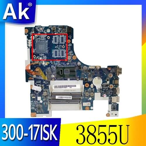 Akemy BMWD1 NM-A491 Motherboard For Lenovo 300-17ISK Laptop Motherboard 5B20K61908 CPU 3855U DDR3 100% Test Work