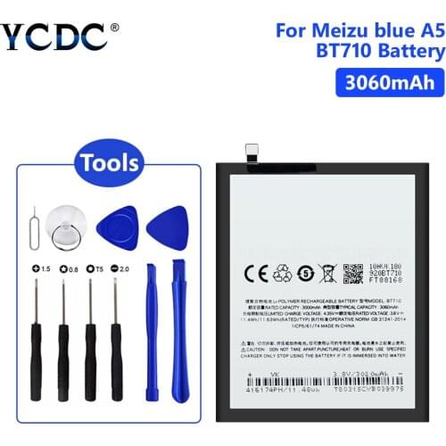 For Meizu blue A5 BT710 battery M5c M710M M793Q cell Batterie Bateria Batterij Accumulator 3060mAh WithTools