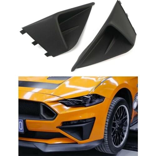 ABS Black Accessories Front Bumper Air Intake Trim 2pcs For Ford Mustang 18-20