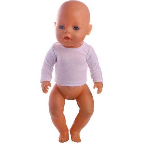 New style popular Long-sleeved white shirt For 18inch American doll/43cm New for Chrid Christmas Gift