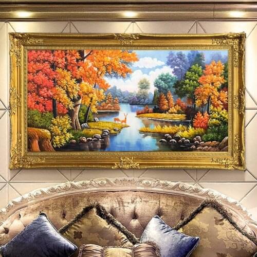 Living room large diamond painting, flowing water, making money, diamond cross stitch