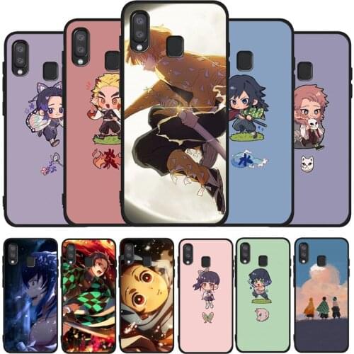 Anime Demon Slayer Kimetsu no Yaiba phone Case For Samsung S20 S10 S9 S8 S7 edge Plus Lite For Note 8 9 10 A6 A7 A8 A9 Cover
