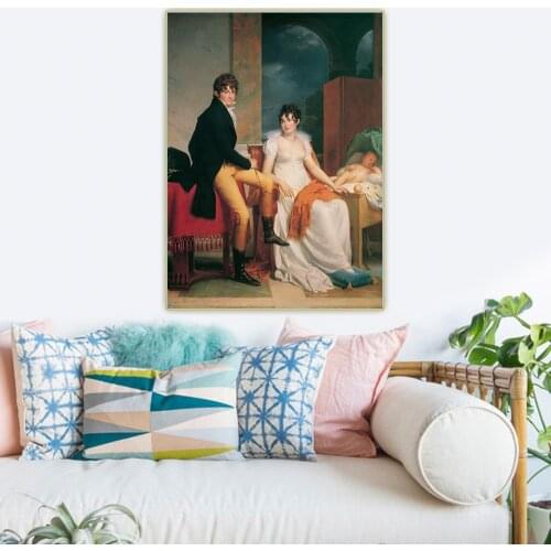 Citon Francois Gerard《Moritz Christian Reichsgraf Von Fries with his wife Maria Theresia Josepha》Canvas Oil Painting Decoration