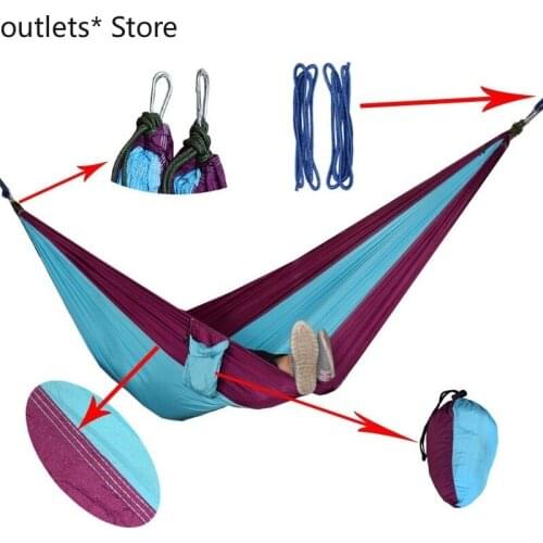Double Leisure Hammock Outdoor Camping Hammock Portable Hammock Adult Child Parent-child Game Indoor Swing