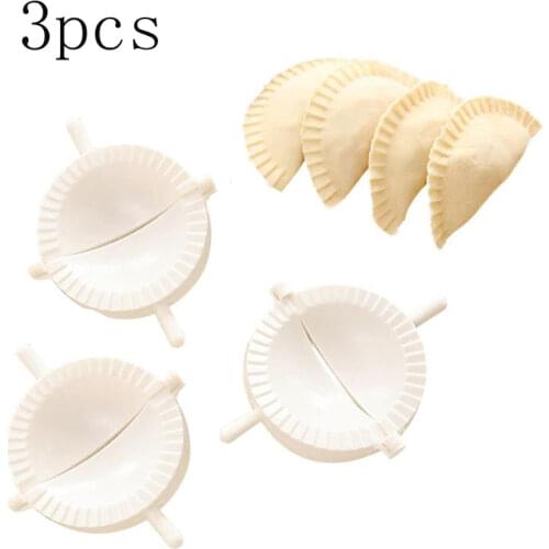 3Pcs 7CM Kitchen Dumpling Molds plastic Dough Press Dumpling Pie Ravioli Mould Cooking Pastry Chinese Food Jiaozi Maker