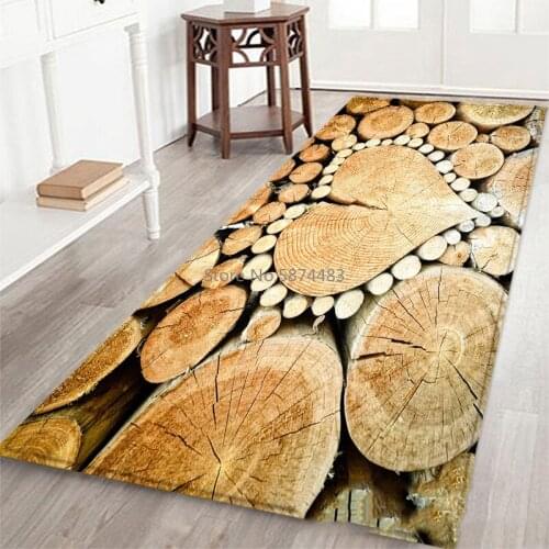 Geometric Wood Grain Kitchen Mat Floor Mat Carpet Door Mats Entrance Non-Slip Floor Rug For Living Rooms Kitchen Rug Carpet