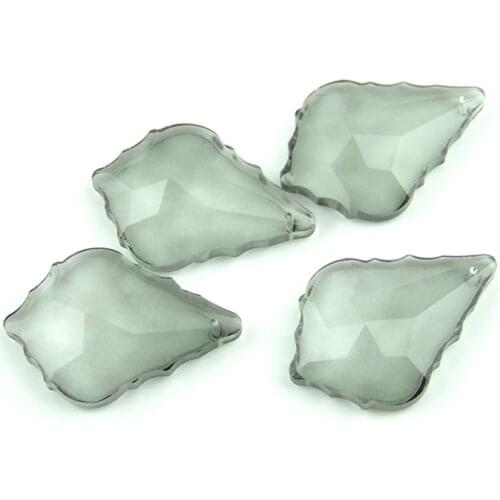 38/50/63/76mm Black Dia Crystal Glass Chandelier Crystal Maple Leaf Crystal Hanging Pendant For Lamp Part