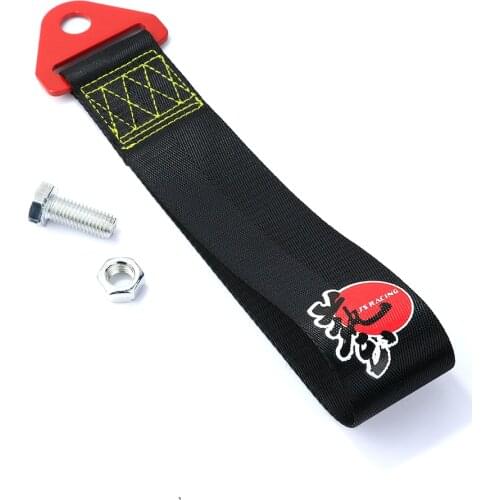 JDM Js Racing Emblem Japanese text High Strength Nylon Tow Strap Towing Rope Belt For Honda TOYOTA NISSAN RALLIART Subaru