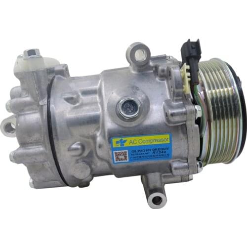 7V16 AC Compressor For Citroen Jumper Peugeot Boxer Ford Transit 2.2 1578424 7C1119D629AA 8FK351334281V 1735914 9676552680