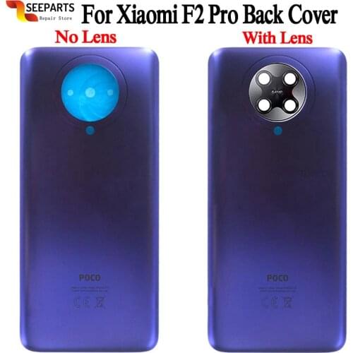 For Xiaomi Poco F2 Pro Battery Cover Back Glass Rear Door Housing Case POCO F2 Pro Back Panel F2Pro Battery Cover With Adhesive