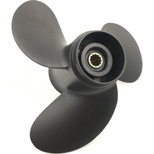 Boat Propeller 8.5x9 Fit for Mercury Outboard 9.8HP 3 Blades Aluminum Prop 12 Tooth Propel RH OEM NO: 48-828156A13 8.5x9