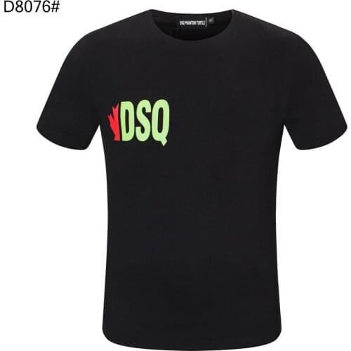 DSQ PHANTOM TURTLE Mens Short Sleeve Logo Series Graphic T-Shirt Men Fashion Print Cotton Tees Breathable Quality Tops D80761