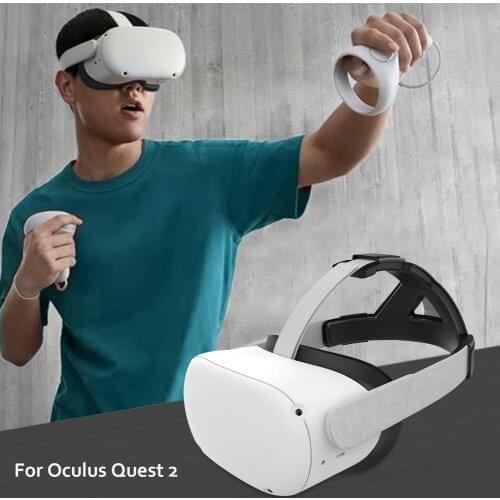 Soft Leather Foam Hook-and-loop Buckle Game Skin-friendly HeadPad Headband Fixing Accessories Fits For Oculus Quest 2 VR Headset