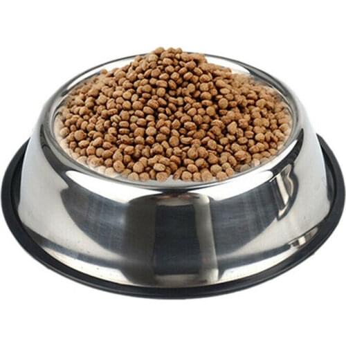 New Stainless Steel Puppy Dog Food Bowel Feeder Feeding Food Water Dish Bowl For Pet Dogs Cat