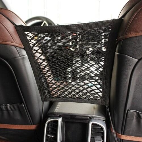 Car Backseat Organizer 30*25cm Strong Elastic Car Mesh Net Bag Car Organizer Seat Back Storage Bag Luggage Holder Pocket