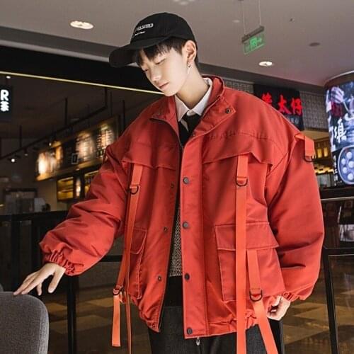 2020 Autumn & Winter New Arrival Mens Loose Solid Color Jacket Cotton Thick Warm Cotton Coat Plus Size Jacket