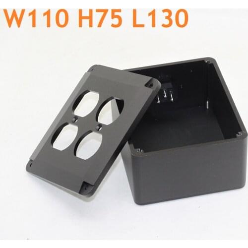 Sandblasting Panel 4 Amercican Standard Socket Aluminum Box US Power Strip Socket Chassis W110 H75 D130