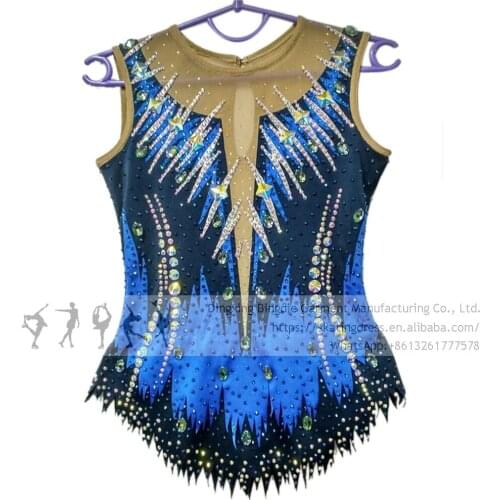 Figure Skating Dress Girls kids Teens Sparkly Figure Skating Dress Leotard Artistic College Costume Multicolor