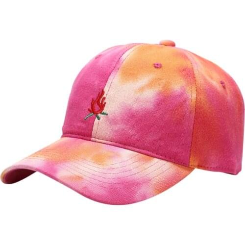 Unisex casual Hat Womens cap ice Tie-dyed Breathable cap for women Sun Mens cap Adjustable cap for women Baseball Hip Hop Hat