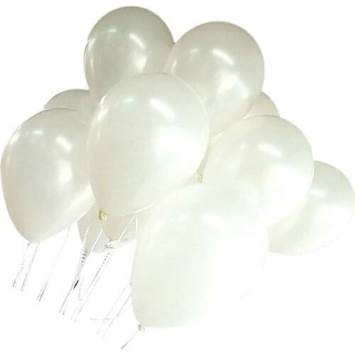 LBER 100 Balloons Birthday Wedding Party Decoration Club Balloons 25 cm Color White Globes Pearly Kids Adult Latex Balonnen