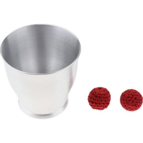 Creative Large Size Aluminum Wide Mouth Cup Balls Close Up Toys Stage Tricks Props Funny Games