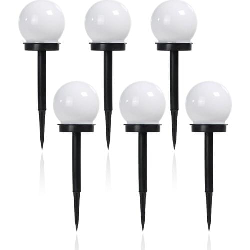 6 pcs/lot Outdoor Solar Garden Light Waterproof LED Bulb Lawn Garden Light Camping Night Lighting Solar Powered Landscape Lamp
