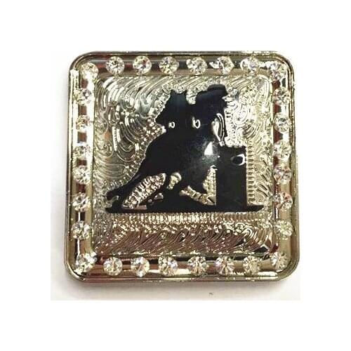 Western Rhinestone Italian Cross Concho