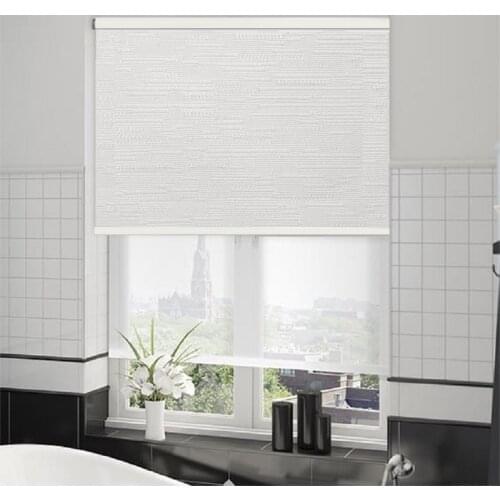 Jacquard Dual Roller Blinds Blockout Double Rolls Shades Daynight Window Curtains Model 386 & 578 Custom Made Manual Or Electric