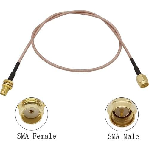 1Pcs RG316D Double Shield Cable SMA Male Plug to SMA Female Jack Bulkhead Connector WiFi Antenna Extension Coax Jumper Pigtail