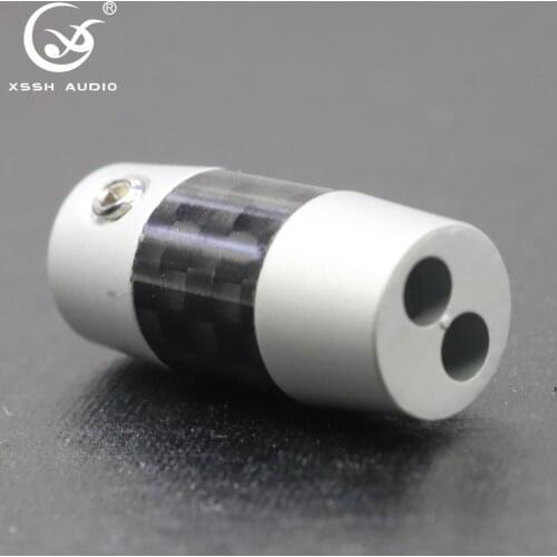 10pcs Spliter XSSH Audio HIFI High End Carbon Fiber 5mm Earphone Headphone Cable Cord Metal Pants Boots coaxial Y Splitter Tube