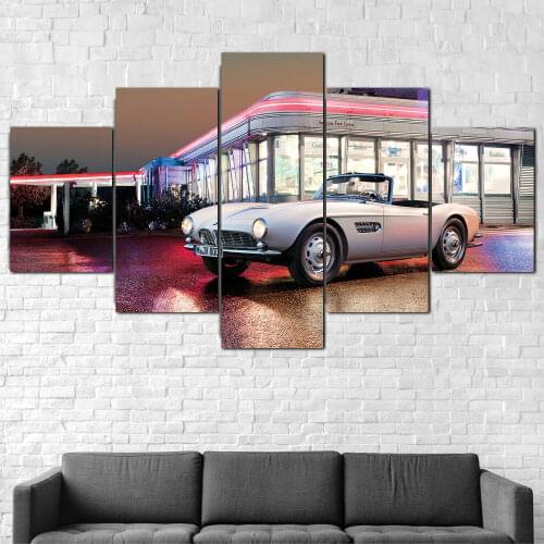 No Framed Canvas 5Pcs 1958 507 Sports Car Wall Posters Picture Paintings Home Decor Accessories Living Room Decoration