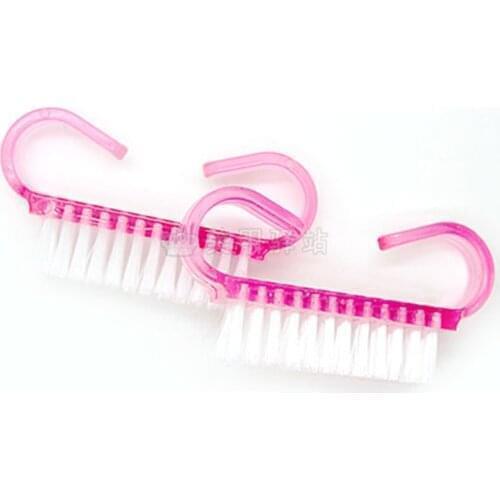 7@# 1Pcs Blue Cleaning Brush Dust Brush Nail Art Tool Soft Pedicure Nail Brush Nail Art Care Tool Portable Calf Horn Brush Nail