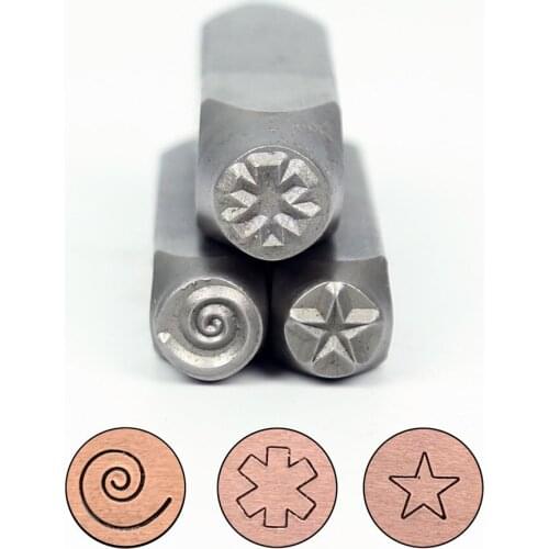 9.5mm First aid line/8mm Star Design Stamps,letters DIY Bracelet/jewelry symbols steel stamp