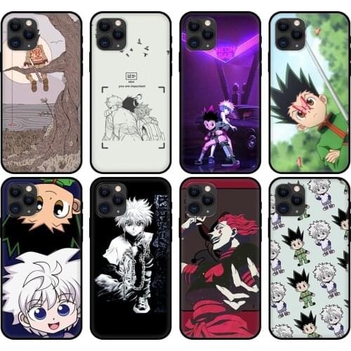 Black tpu case for iphone 5s se 6 6s 7 8 plus x 10 cover for iphone XR XS 11 pro MAX case Hunter Hunter HxH Gon hisoka Kurapika