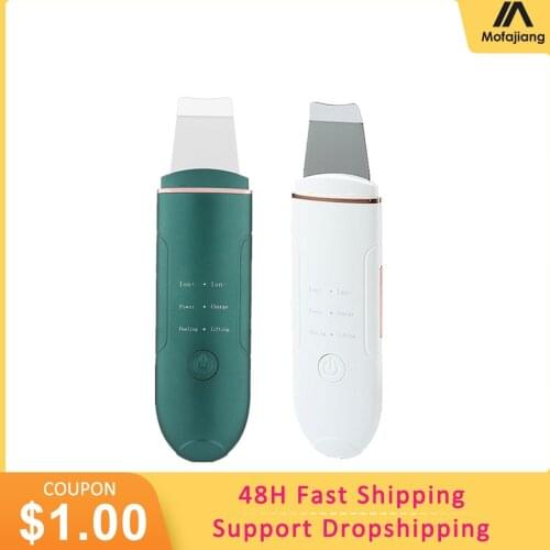 EMS Skin Scrubber Face Spatula Blackhead Remover Massager Ultrasound Facial Peeling Cleansing Beauty Apparatus Anti Wrinkle