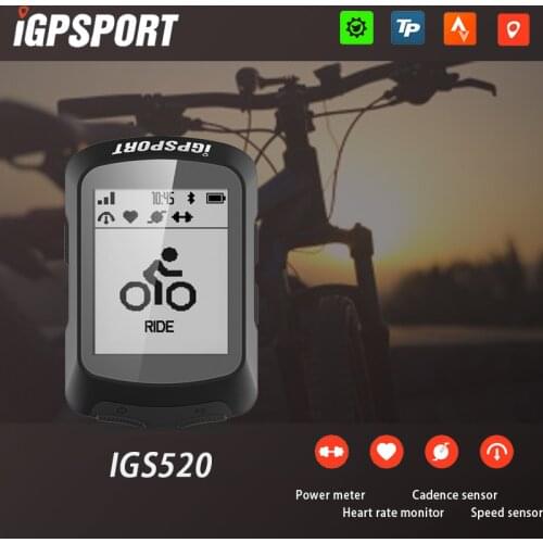 IGPSPORT IGS520 GPS Cycling Computer support Sensors built in Bluetooth 5.0 waterproof IPX7 built in multi language