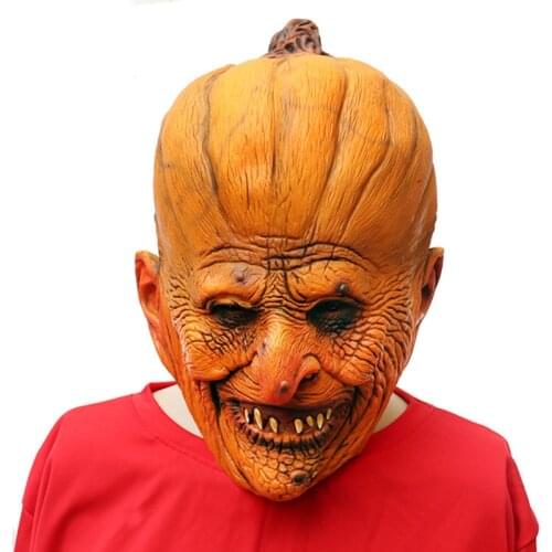 Halloween Easter Pumpkin Cosplay Latex Mask Scary Halloween Carnival Dress Up Headgear Props