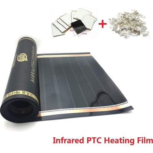 Infrared PTC Underfloor Heating Film AC220V 240w/m2 Electric Floor Warming Mat Under Tile