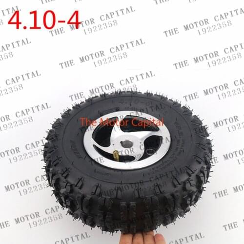 4.10-4 inch electric scooter road tire wheel 4 inch alloy rims hub with tyre and inner tube for Gas scooter bike motorcycle