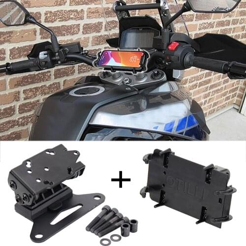 Motorcycle Navigation Bracket Mobile Phone GPS Plate Bracket Phone Holder USB For Suzuki V-Strom 1000/1050 XT 1000XT 2016-2021