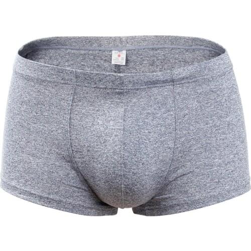 Brand Pinky Senson Mens solid underwear U convex pouch cotton underwear male underpants sexy boxer shorts