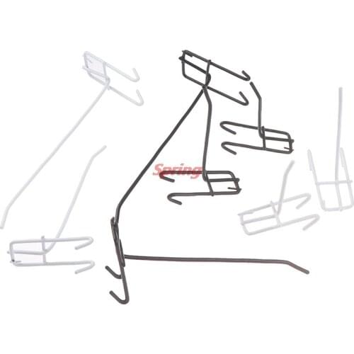 New 5pcs Workshop Hook Arm Wall Mesh Display Hooks Storage Racks Retail Shop Peg Goods Shelf Metal Panel Hang Fits Perforated