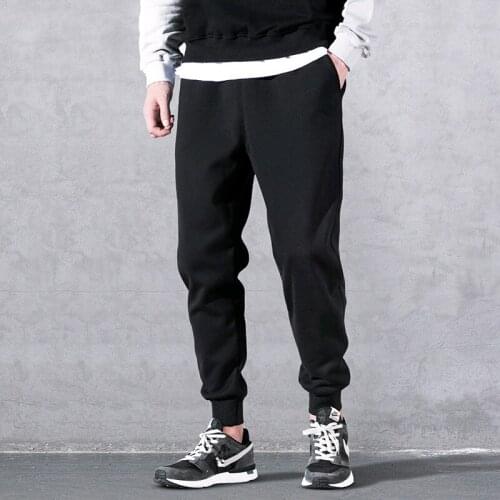 New Arrival Sweatpants Men Harem Pants Elastic Waist Spring Autumn Trendy Fleece Warm Trousers Male Comfort Joggers Sports