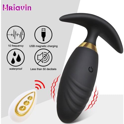 New Prostate Massager Vibrators Anal Butt Plug Stimulator Remote Control Male Masturbation Vaginal Erotic Sex Toys For Men Women