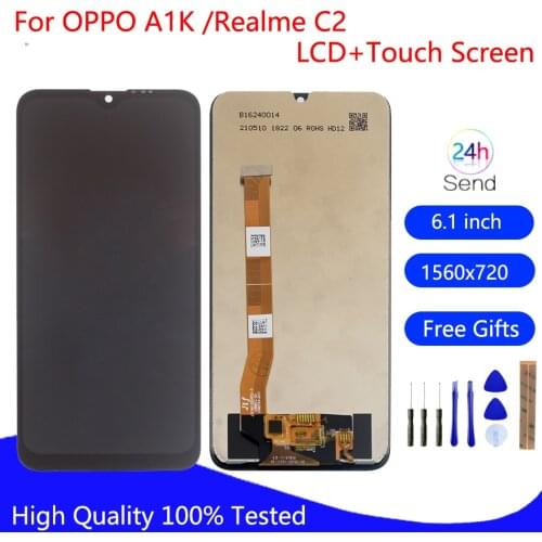 For OPPO Realme C2 RMX1941 RMX1945 LCD Display Touch Screen Digitizer Assembly Replacement Parts For OPPO A1K CPH1923 LCD