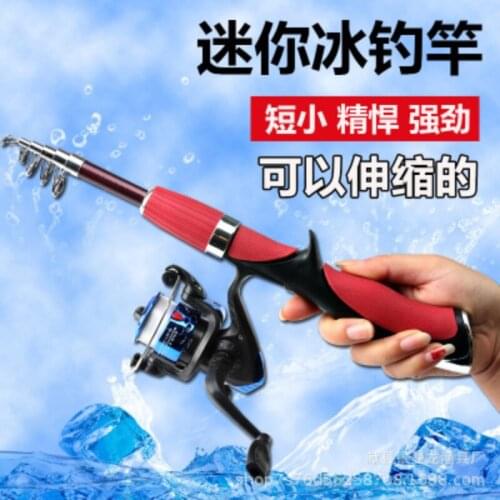 Portable Pocket Telescopic Mini Fishing Rod Pole Pen Shape Folded Fishing Rod With Reel Wheel For Outdoor River Lake Fishing-40