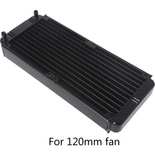 HXBE 240mm 12 Tube Computer Water Cooling Radiator G1/4 Female Thread Heat Dissipation for Computer PC CPU Water Cool System