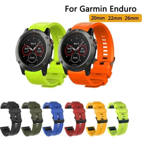 Watchband For Garmin Enduro Silicone Band For Garmin Fenix 6 6S 6X Pro 5 5X 5S 5S Plus 3HR 935 Watch Easyfit Wrist Strap